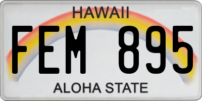 HI license plate FEM895