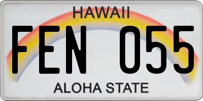 HI license plate FEN055