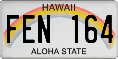 HI license plate FEN164