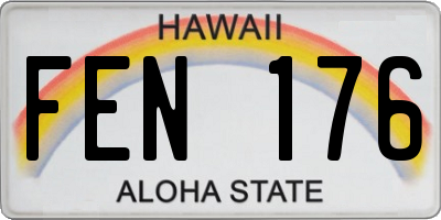 HI license plate FEN176