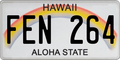 HI license plate FEN264