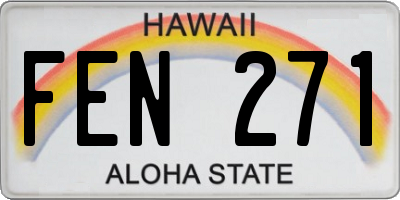HI license plate FEN271