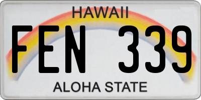HI license plate FEN339