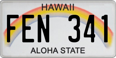 HI license plate FEN341