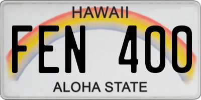 HI license plate FEN400
