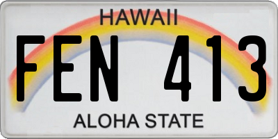 HI license plate FEN413