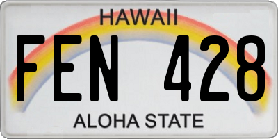 HI license plate FEN428