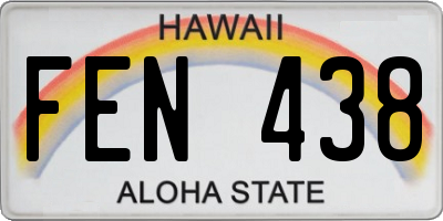 HI license plate FEN438
