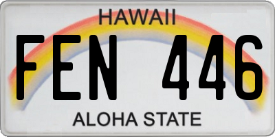 HI license plate FEN446