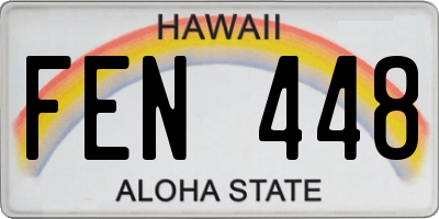 HI license plate FEN448