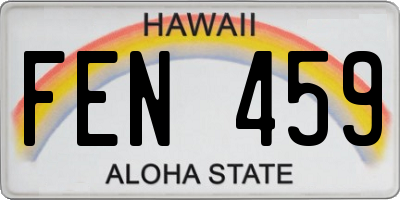 HI license plate FEN459
