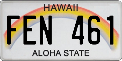 HI license plate FEN461