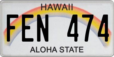 HI license plate FEN474