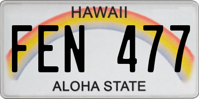 HI license plate FEN477