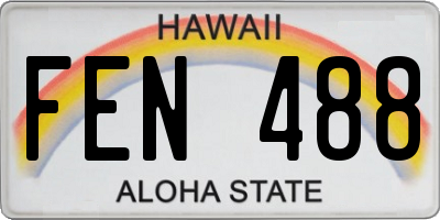 HI license plate FEN488