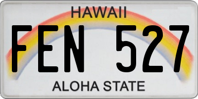 HI license plate FEN527