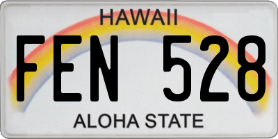 HI license plate FEN528
