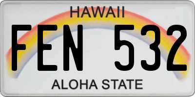 HI license plate FEN532