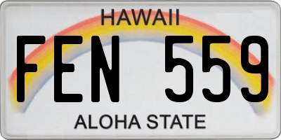HI license plate FEN559