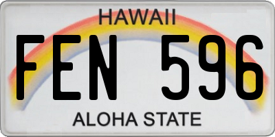 HI license plate FEN596