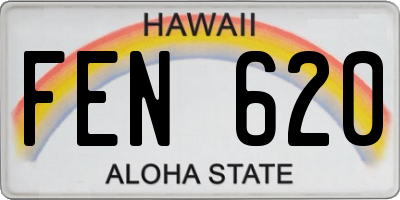 HI license plate FEN620