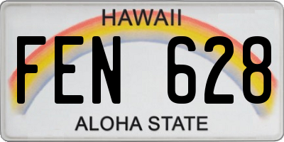 HI license plate FEN628