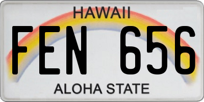HI license plate FEN656