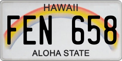 HI license plate FEN658