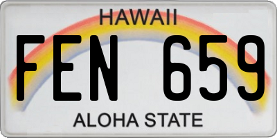 HI license plate FEN659