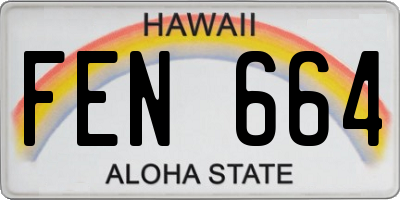 HI license plate FEN664