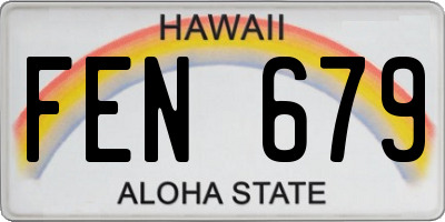 HI license plate FEN679