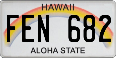 HI license plate FEN682