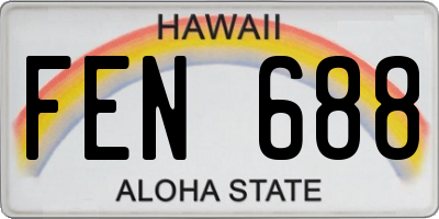 HI license plate FEN688