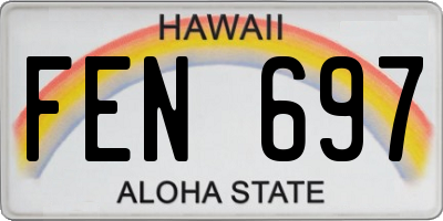 HI license plate FEN697