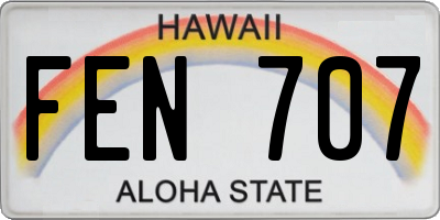 HI license plate FEN707
