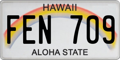 HI license plate FEN709