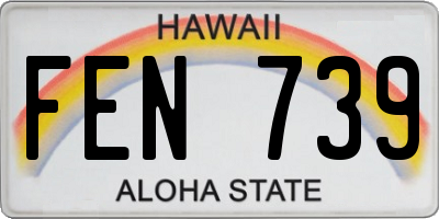 HI license plate FEN739
