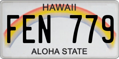 HI license plate FEN779