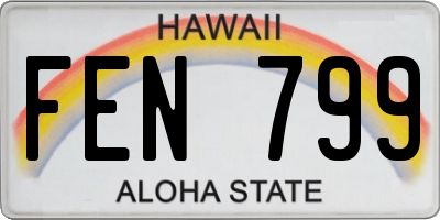 HI license plate FEN799