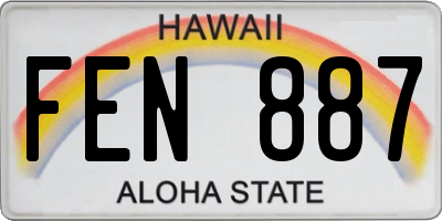 HI license plate FEN887