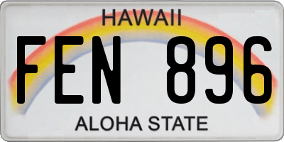 HI license plate FEN896