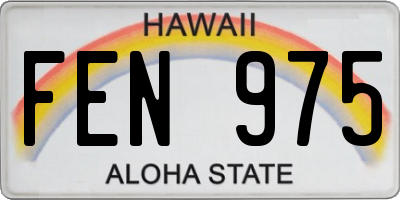 HI license plate FEN975