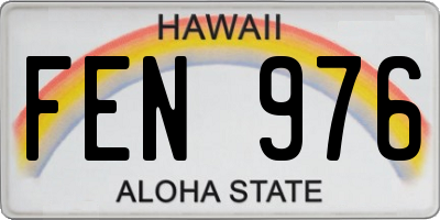 HI license plate FEN976