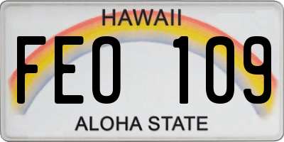 HI license plate FEO109
