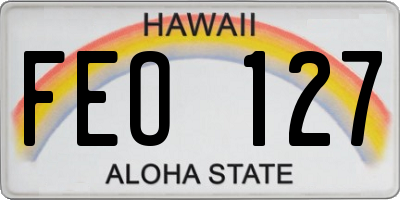 HI license plate FEO127