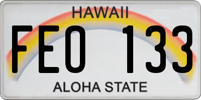 HI license plate FEO133