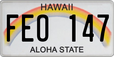 HI license plate FEO147