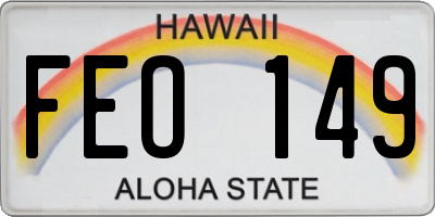 HI license plate FEO149