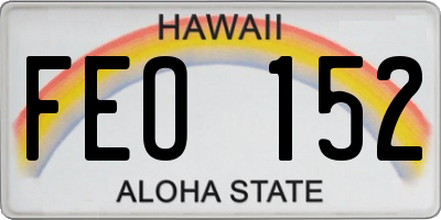 HI license plate FEO152