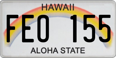 HI license plate FEO155